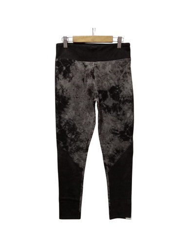 YOGA LEGGINGS, GREY-BLACK, SHIBORI, COTTON