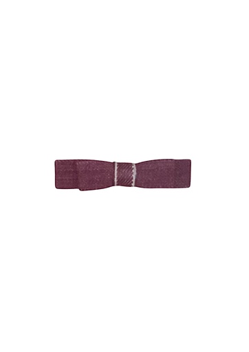 [HAC-RIB-PL-DEN] RIBBON HAIRCLIP, PURPLE, DENIM