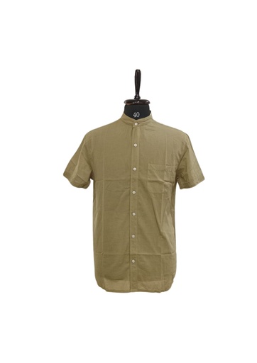 MAO SS SHIRT, KHAKI C011, COTTON