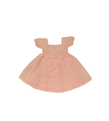 [DRE-BAP-PK-NON-COT/4_5] BABY PUFFY DRESS, PINK, COTTON