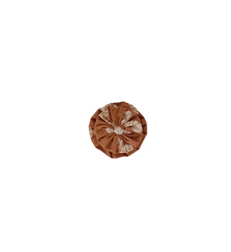 [HAC-BR-FLW_2] FLOWER HAIRCLIP, BROWN, DOUBLE