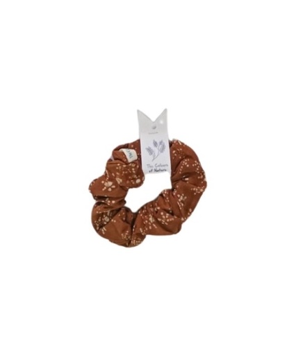 [HAB-MED-BR-BTK-COT] HAIRBAND, MEDIUM SCRUNCHIE, BROWN, BATIK, COTTON