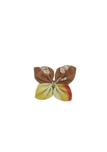 [HAC-BUT-YE_BR] BUTTERFLY HAIRCLIP, YELLOW-BROWN