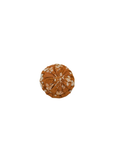 [HAC-FLW_2-OR_WH] FLOWER HAIRCLIP, DOUBLE, ORANGE & WHITE