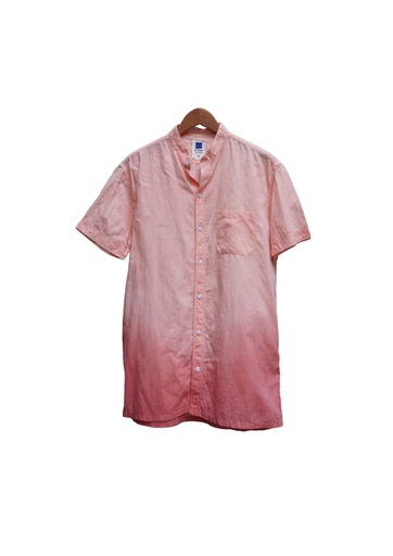 MAO SS SHIRT, PINK, SHIBORI OMBRE, COTTON